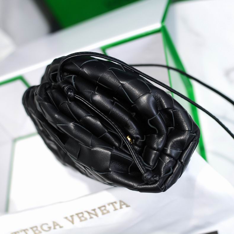 BOTTEGA VENETA Black Lambskin Mini Pouch