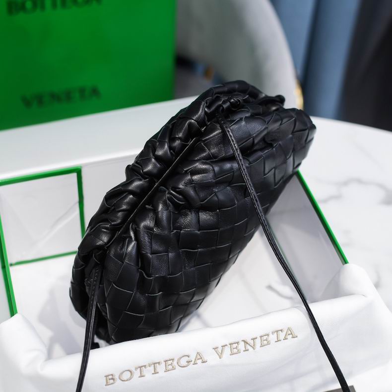 BOTTEGA VENETA Black Lambskin Mini Pouch