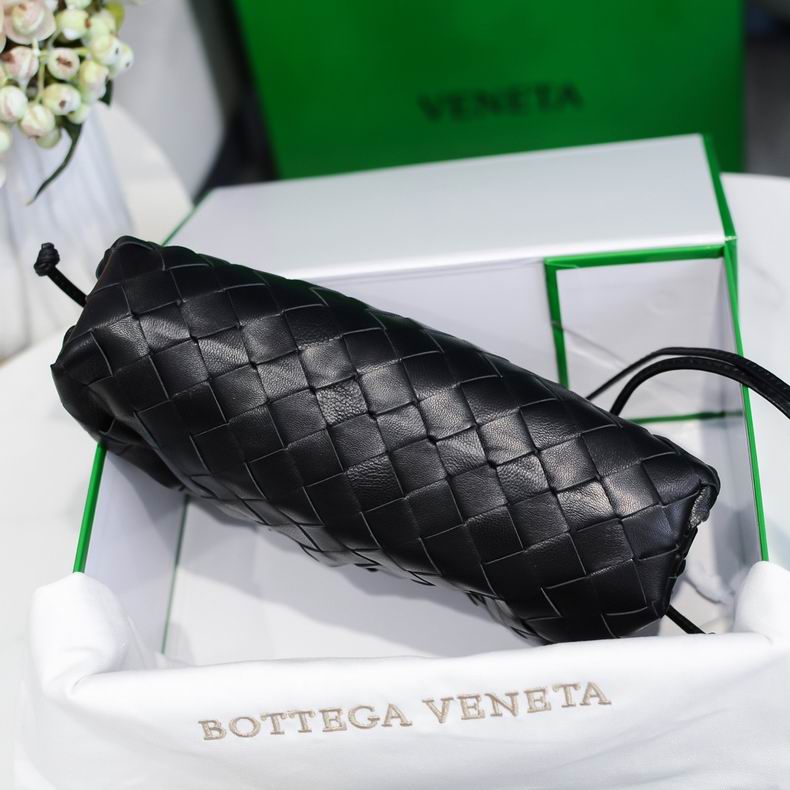 BOTTEGA VENETA Black Lambskin Mini Pouch