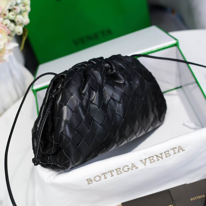 BOTTEGA VENETA Black Lambskin Mini Pouch