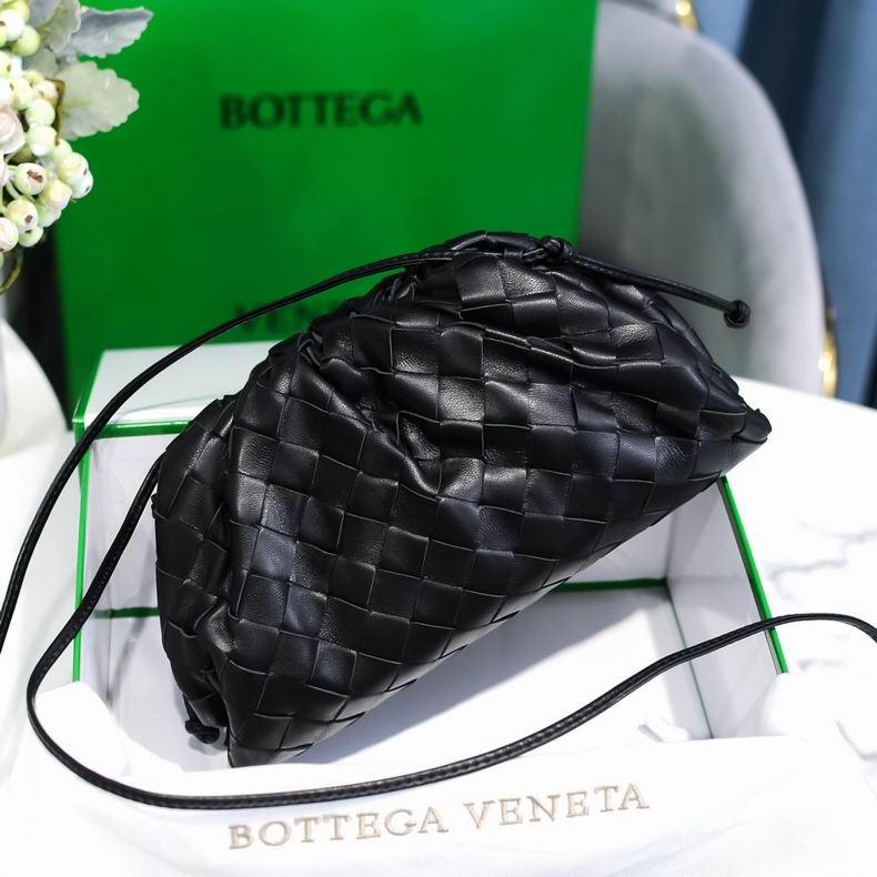 BOTTEGA VENETA Black Lambskin Mini Pouch
