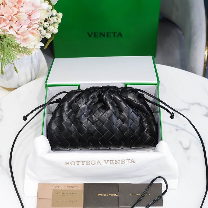 BOTTEGA VENETA Black Lambskin Mini Pouch