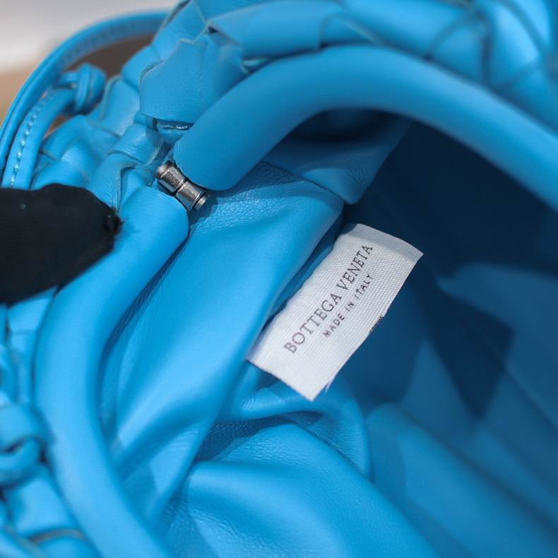 BOTTEGA VENETA Light Blue Lambskin Mini Pouch