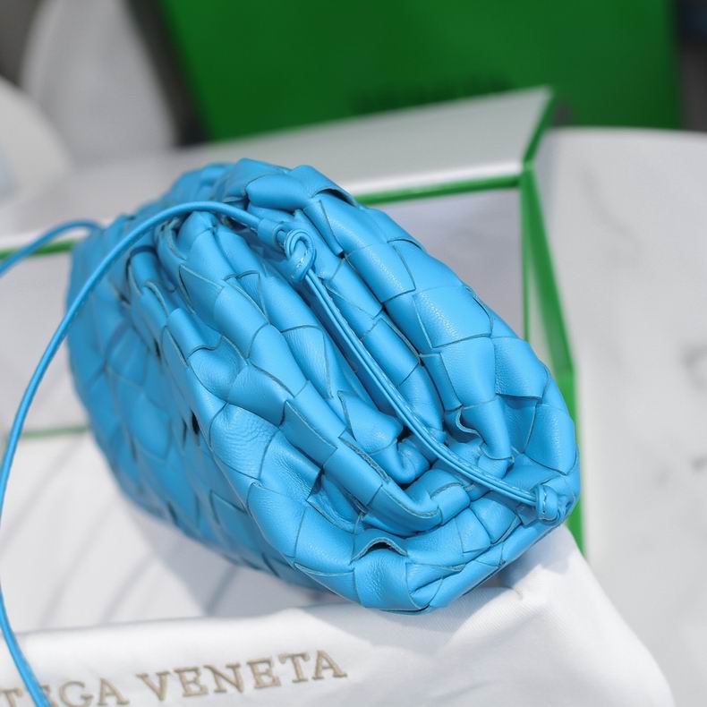 BOTTEGA VENETA Light Blue Lambskin Mini Pouch