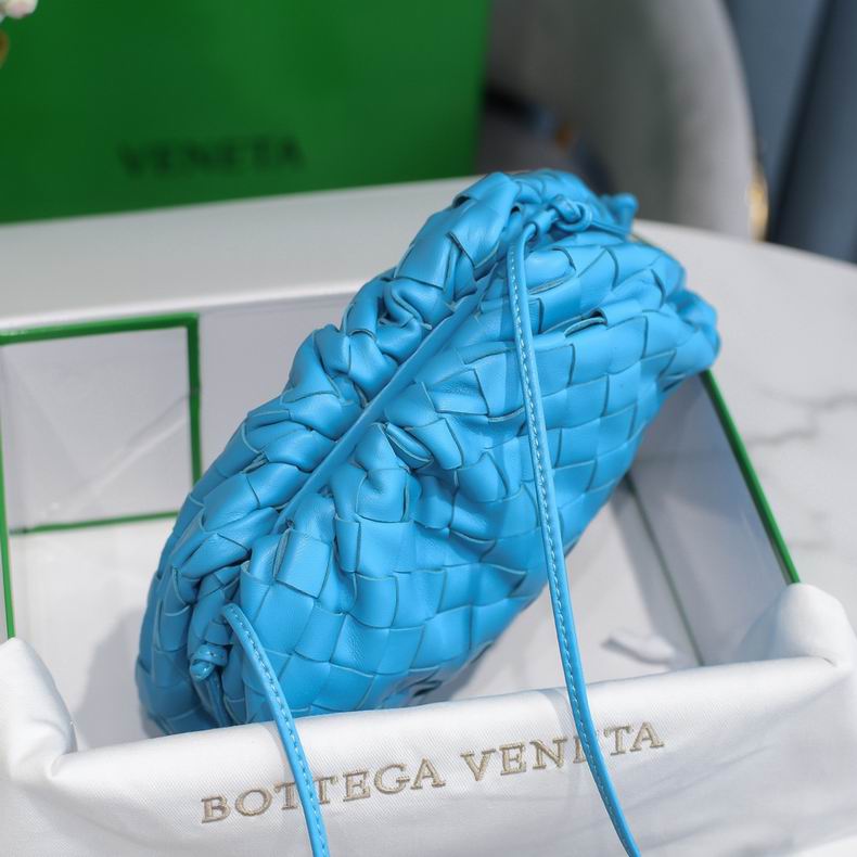 BOTTEGA VENETA Light Blue Lambskin Mini Pouch