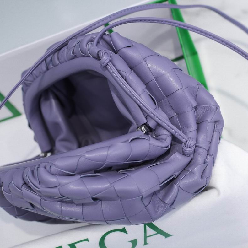 BOTTEGA VENETA Purple Lambskin Mini Pouch
