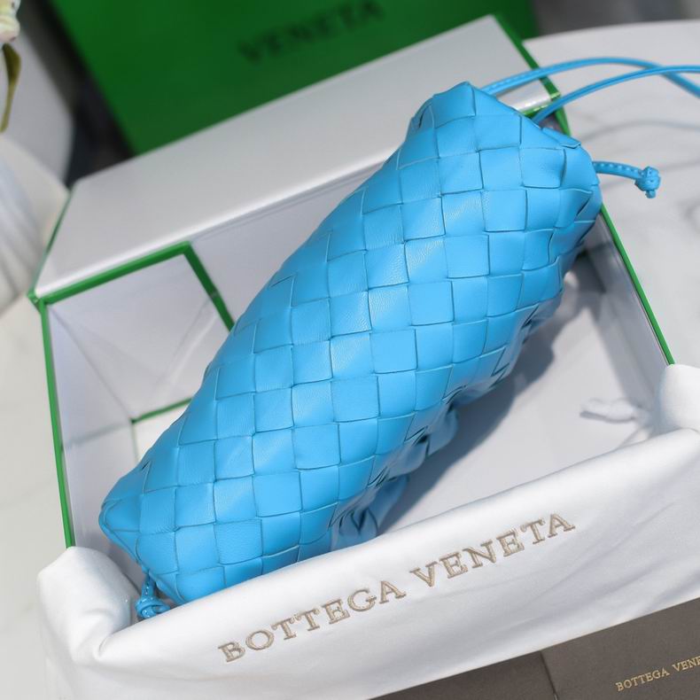 BOTTEGA VENETA Light Blue Lambskin Mini Pouch