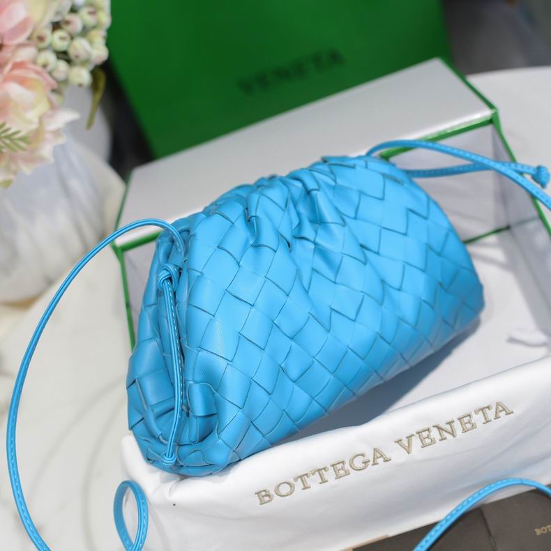 BOTTEGA VENETA Light Blue Lambskin Mini Pouch