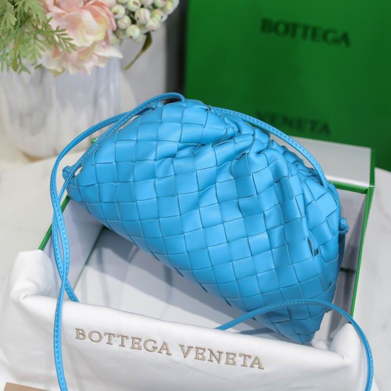BOTTEGA VENETA Light Blue Lambskin Mini Pouch