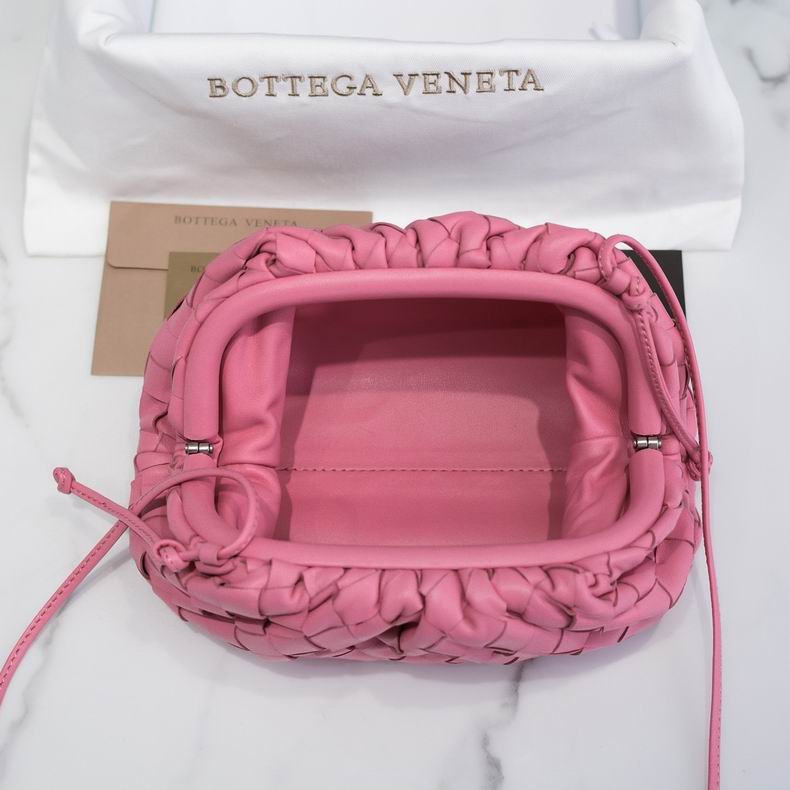 BOTTEGA VENETA Pink Lambskin Mini Pouch