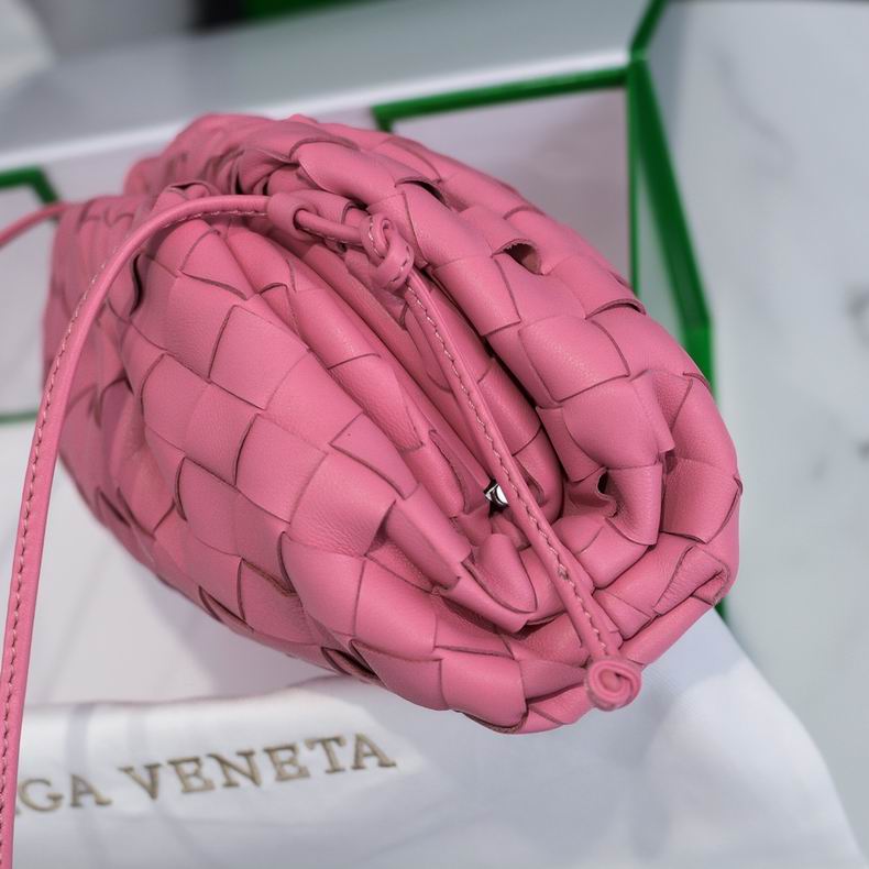 BOTTEGA VENETA Pink Lambskin Mini Pouch