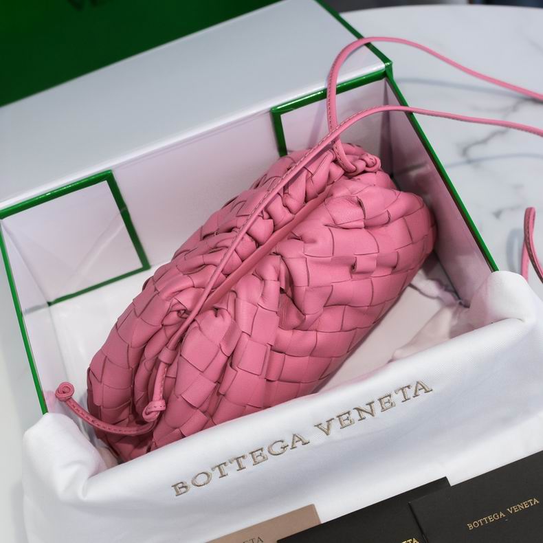 BOTTEGA VENETA Pink Lambskin Mini Pouch