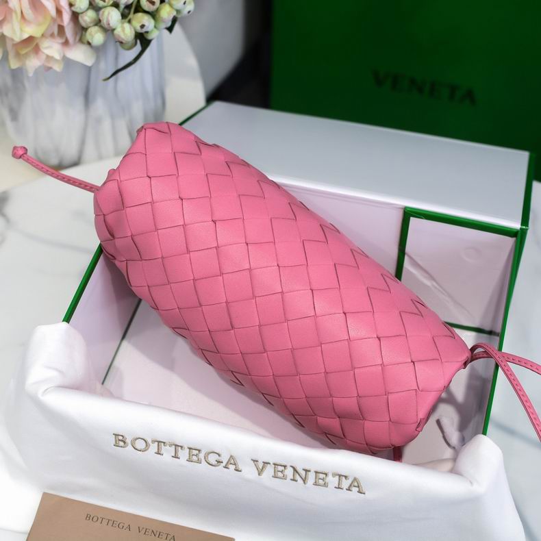 BOTTEGA VENETA Pink Lambskin Mini Pouch