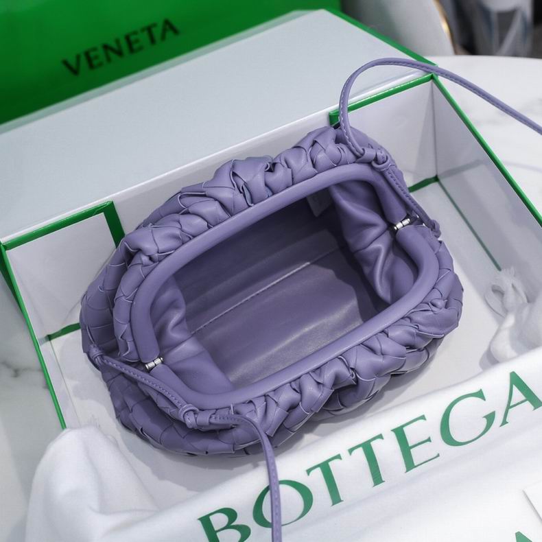 BOTTEGA VENETA Purple Lambskin Mini Pouch