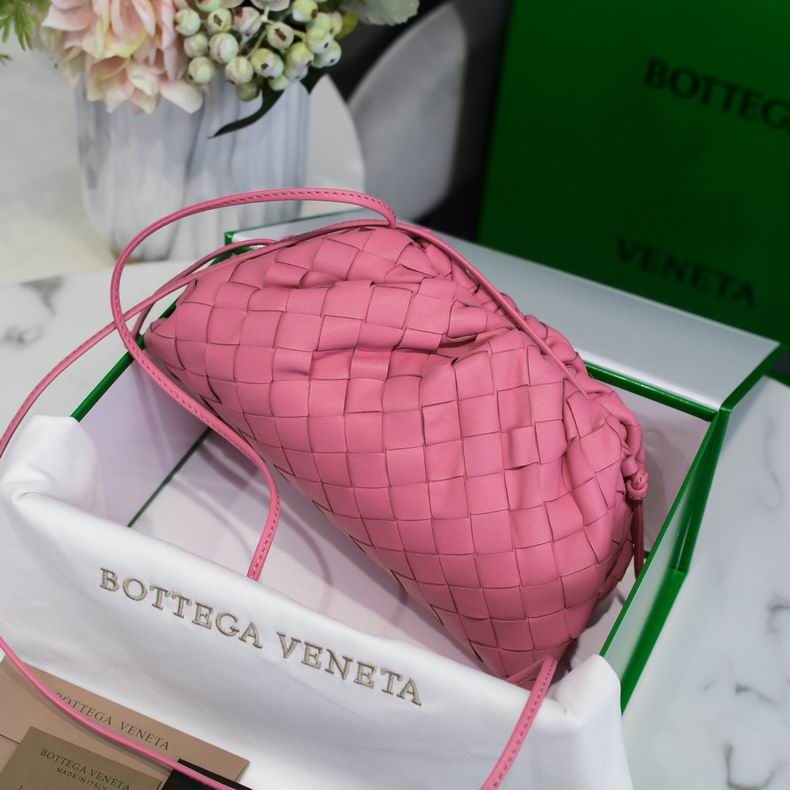 BOTTEGA VENETA Pink Lambskin Mini Pouch