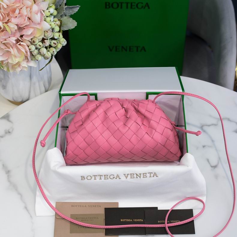 BOTTEGA VENETA Pink Lambskin Mini Pouch