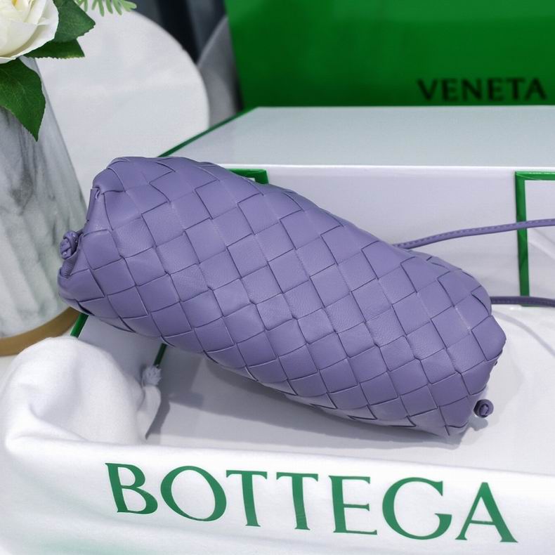 BOTTEGA VENETA Purple Lambskin Mini Pouch