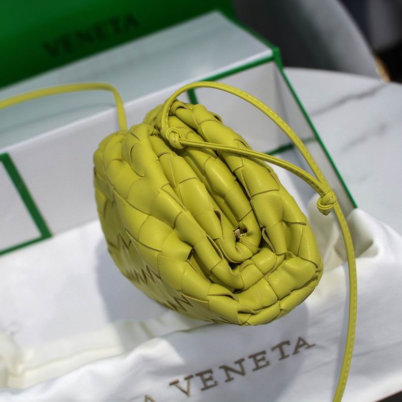 BOTTEGA VENETA Light Green Lambskin Mini Pouch