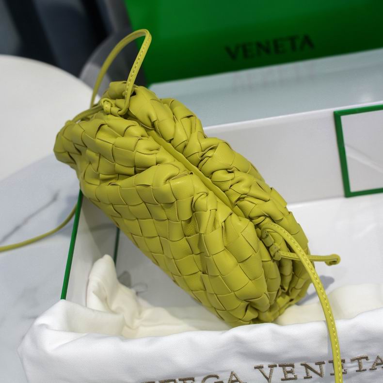 BOTTEGA VENETA Light Green Lambskin Mini Pouch