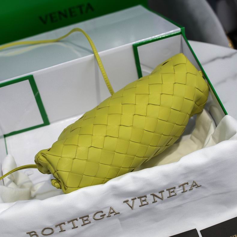 BOTTEGA VENETA Light Green Lambskin Mini Pouch
