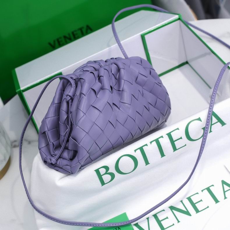 BOTTEGA VENETA Purple Lambskin Mini Pouch
