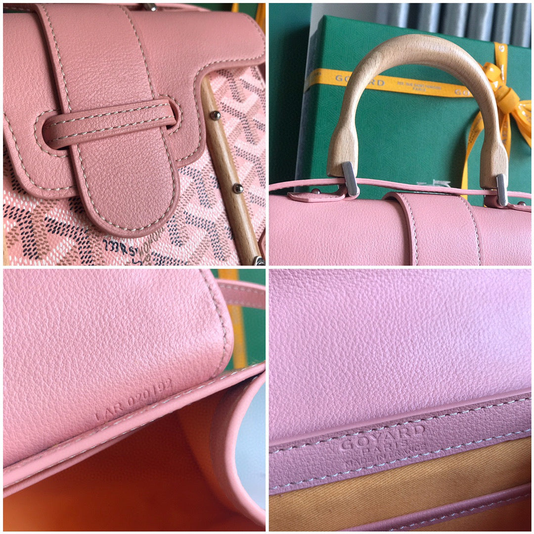 Goyard Saigon Pink Mini  Bag Structured