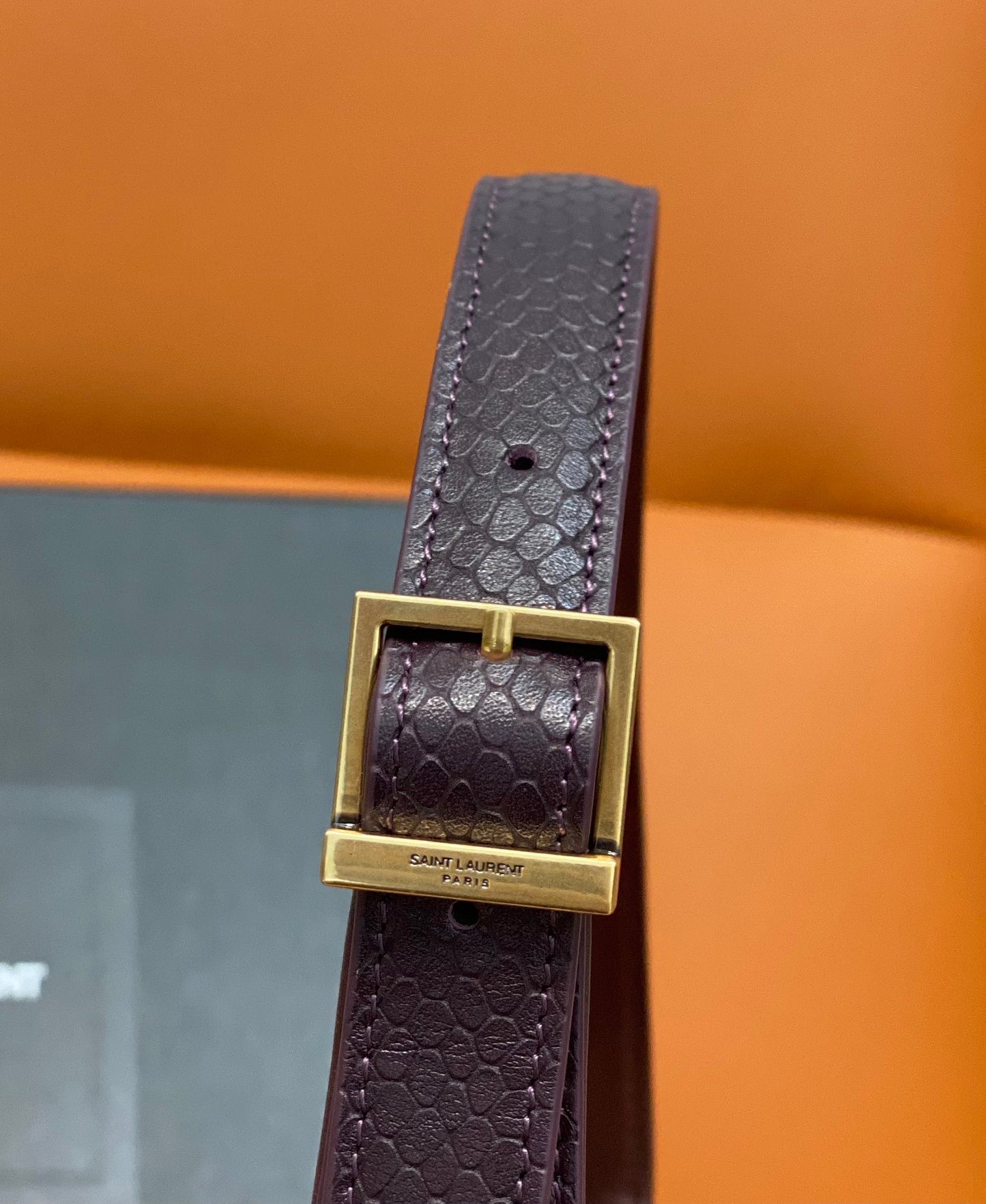 YSL Le 5 À 7 Hobo Bag In Grundy Croco