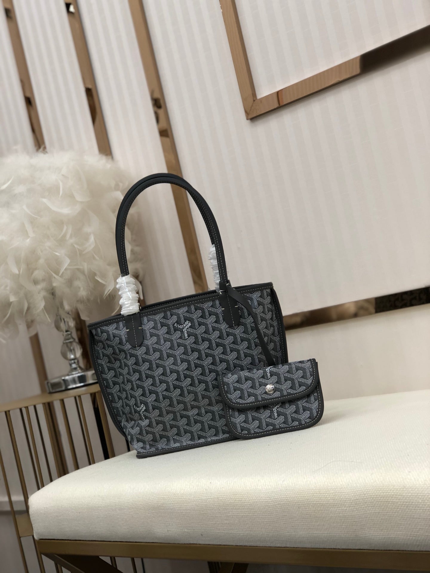 Goyard Grey Anjou Mini Bag