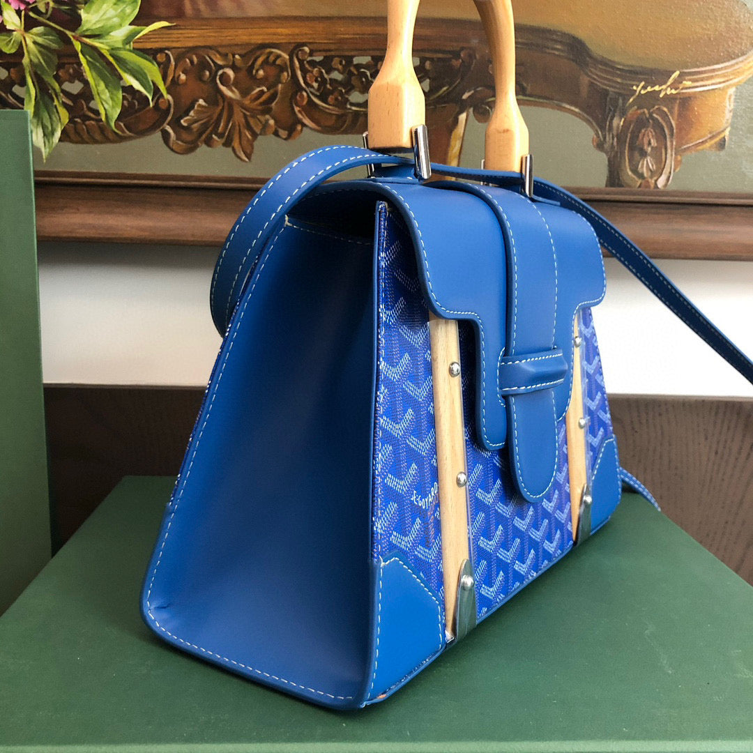 Goyard Blue Saïgon Structuré PM Bag