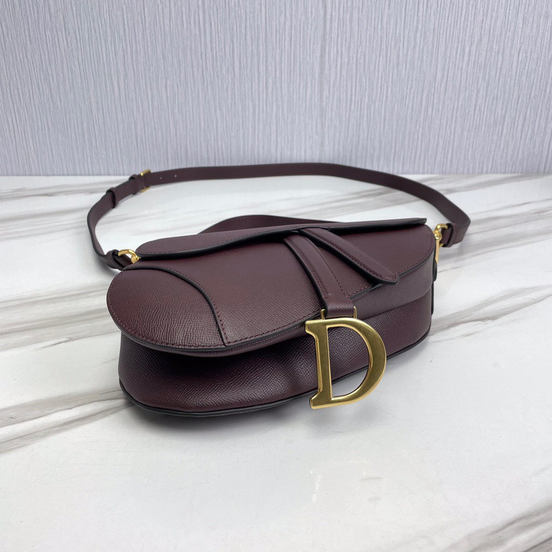 Dior Saddle Bag Maroon