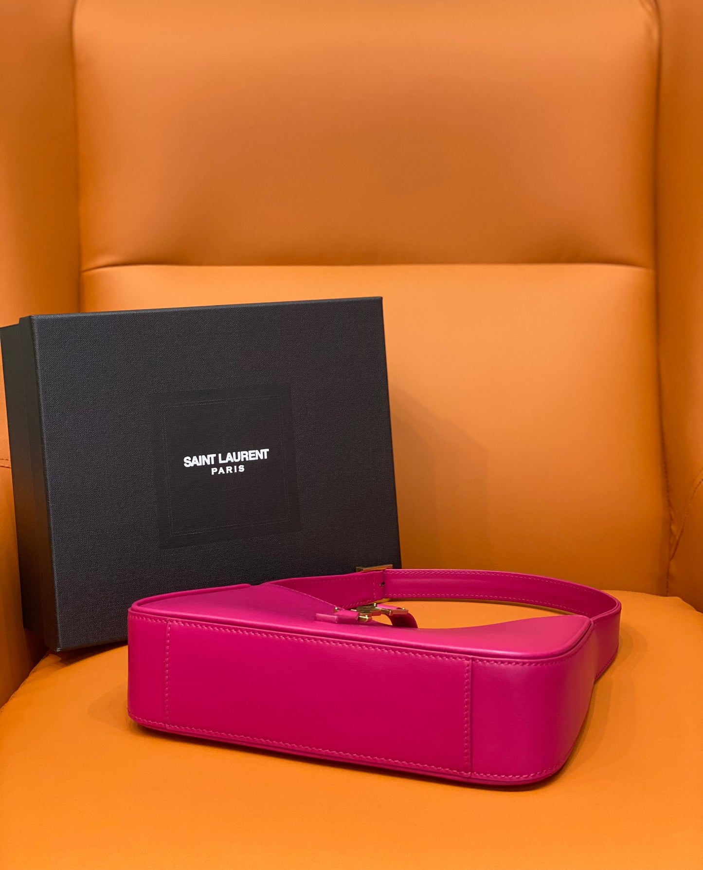 YSL Le 5 À 7 Hobo Bag In Natural Smooth Leather Pink