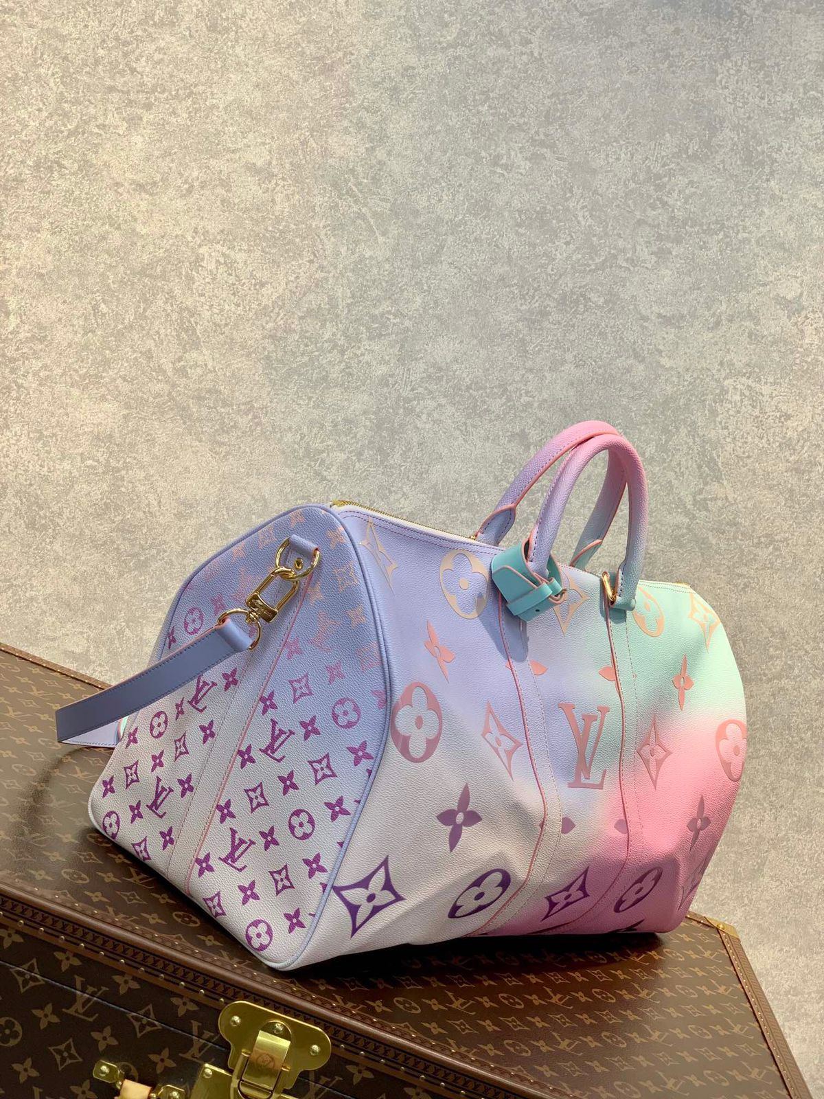 LV Limited Edition Spring In The City Keepall 45 "Sunrise Pastel"