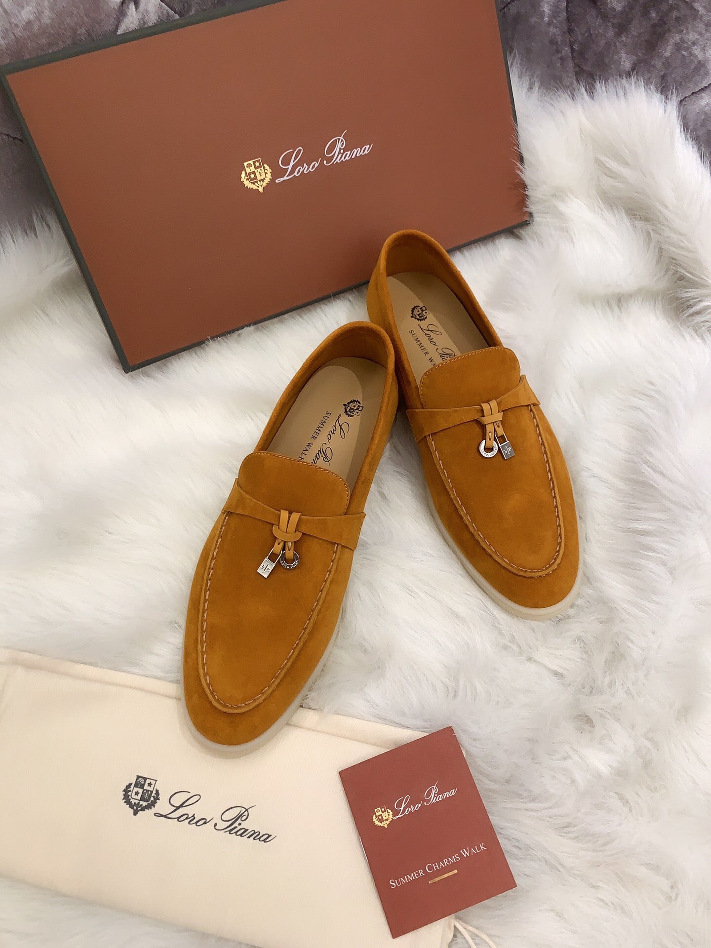Loro Piana Summer Charms Walk Loafers in Dark Brown