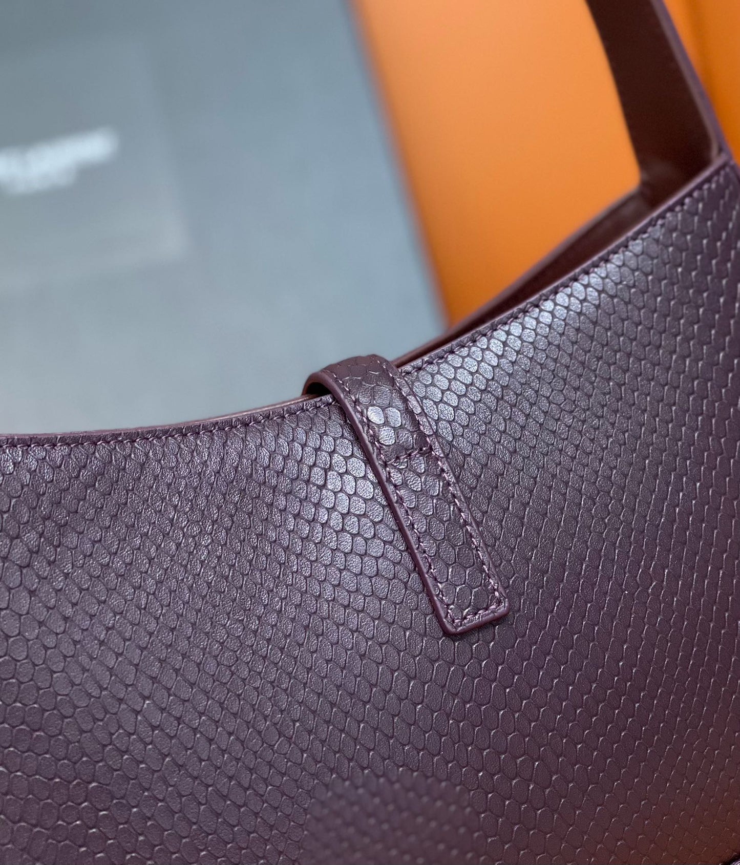 YSL Le 5 À 7 Hobo Bag In Grundy Croco