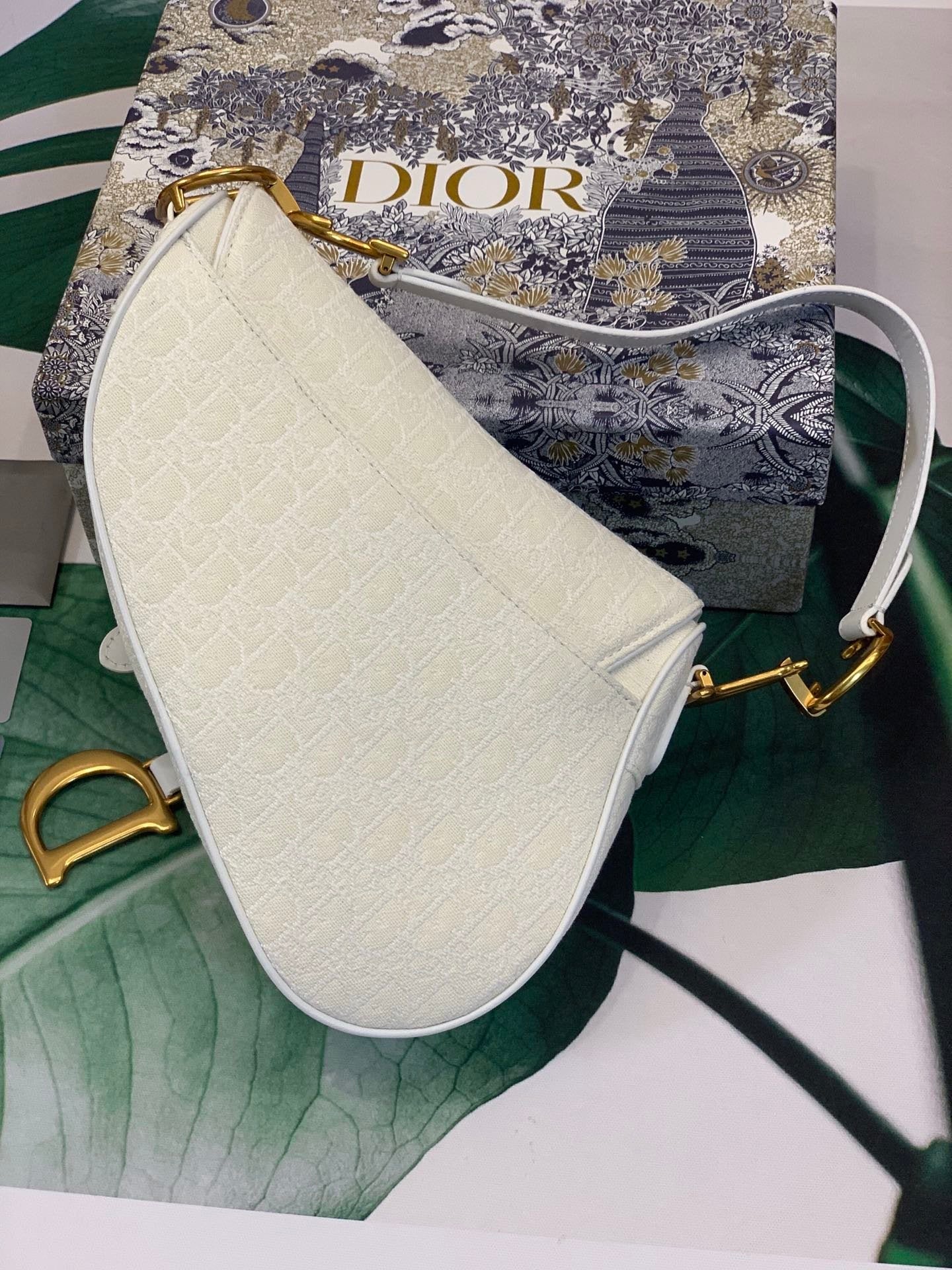 Dior Saddle Bag White