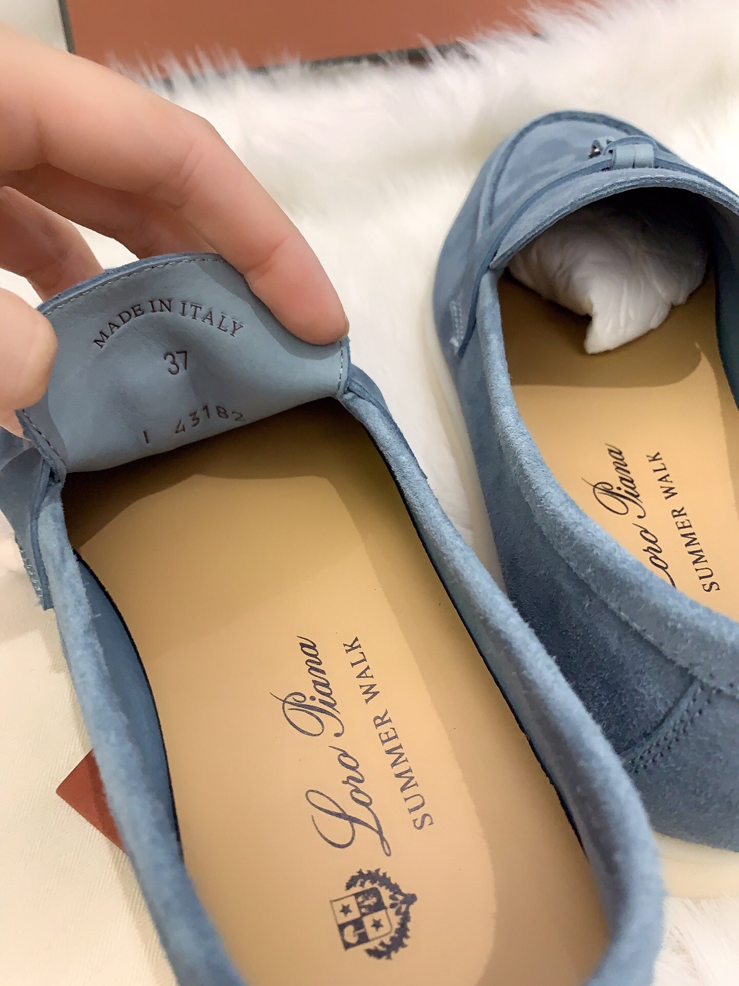 Loro Piana Summer Charms Walk Loafers in Grey