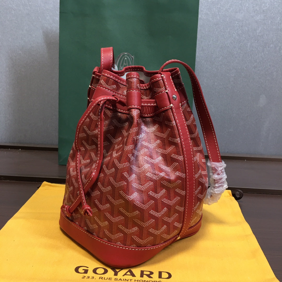 Goyard red petite flot bag