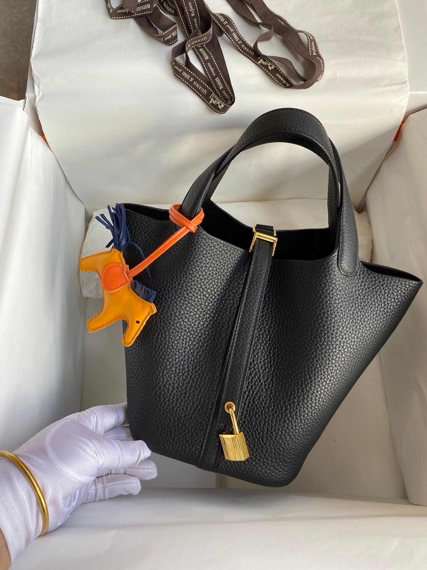 Hermès Picotin 18cm Black Gold hardware