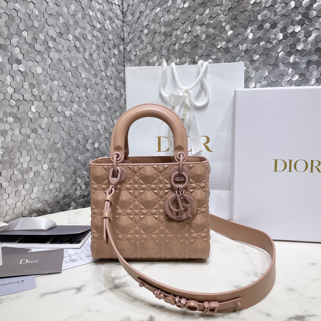 Dior Medium Lady D in Patent Cannage Calfskin