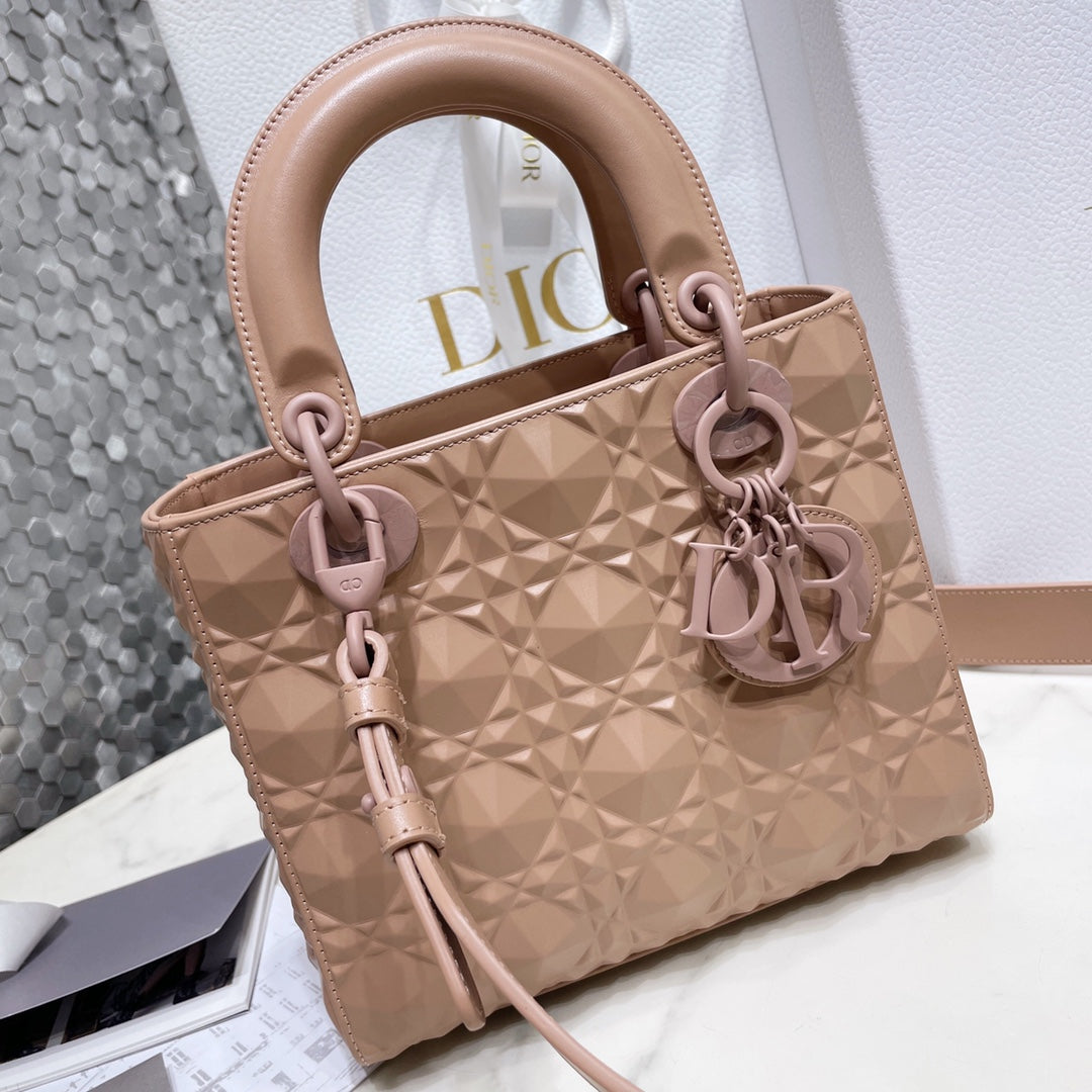 Dior Medium Lady D in Patent Cannage Calfskin