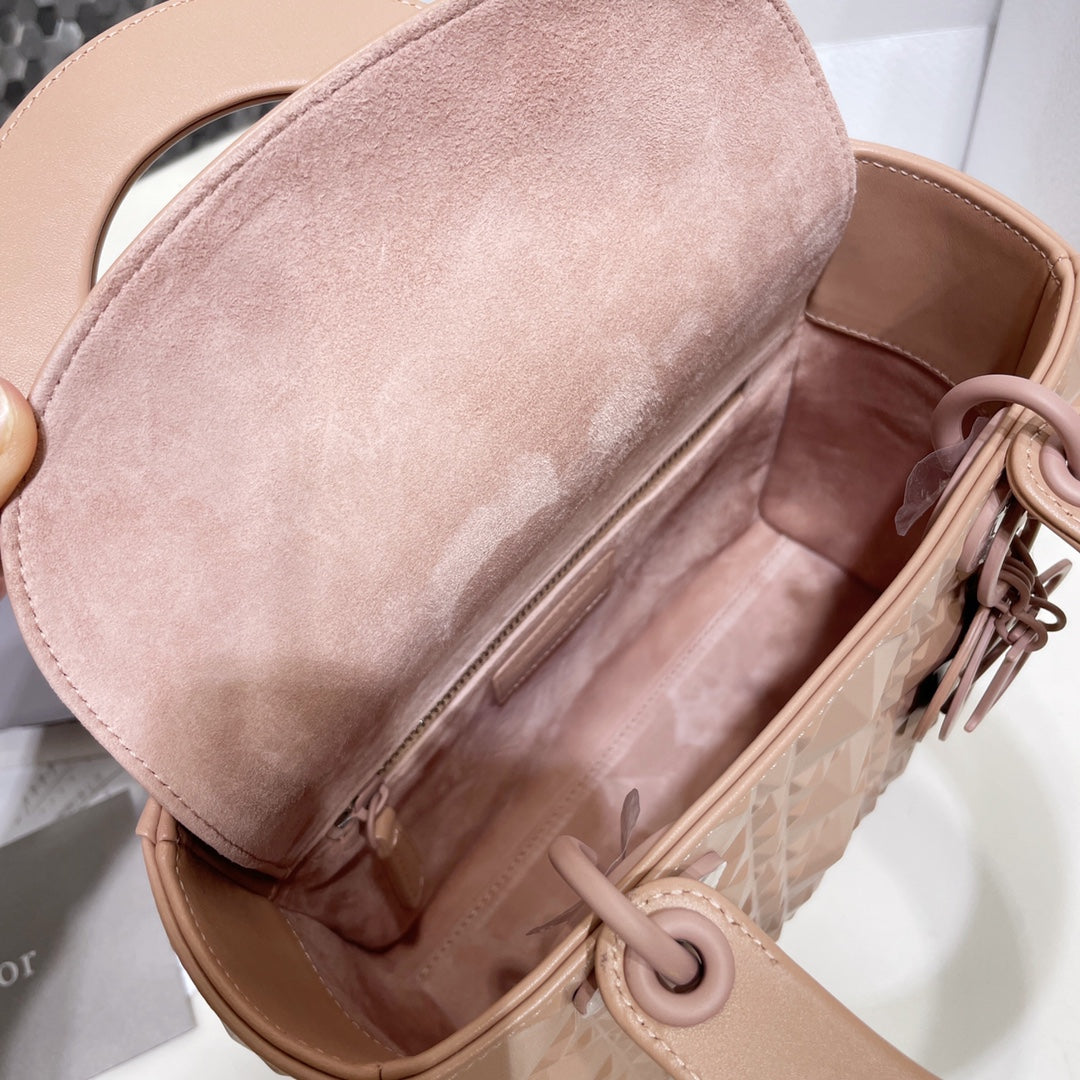 Dior Medium Lady D in Patent Cannage Calfskin