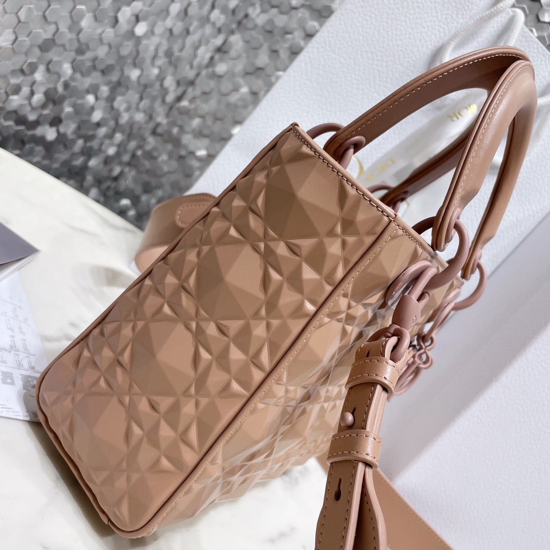 Dior Medium Lady D in Patent Cannage Calfskin
