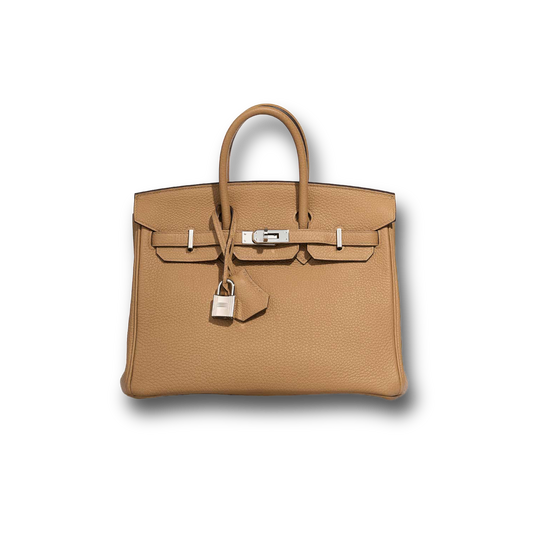Birkin 25 Biscuit togo leather palladium hardware