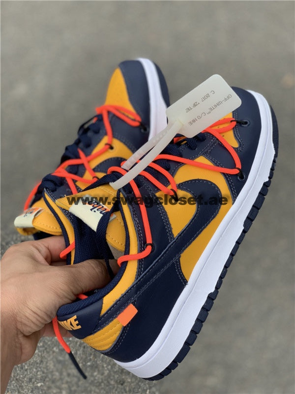 Nike Dunk Low Off-White "University Gold Midnight Navy"