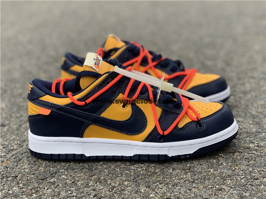 Nike Dunk Low Off-White "University Gold Midnight Navy"