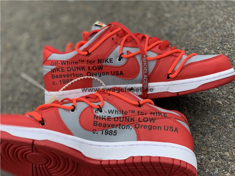 Nike Dunk Low x Off-White "University Red"