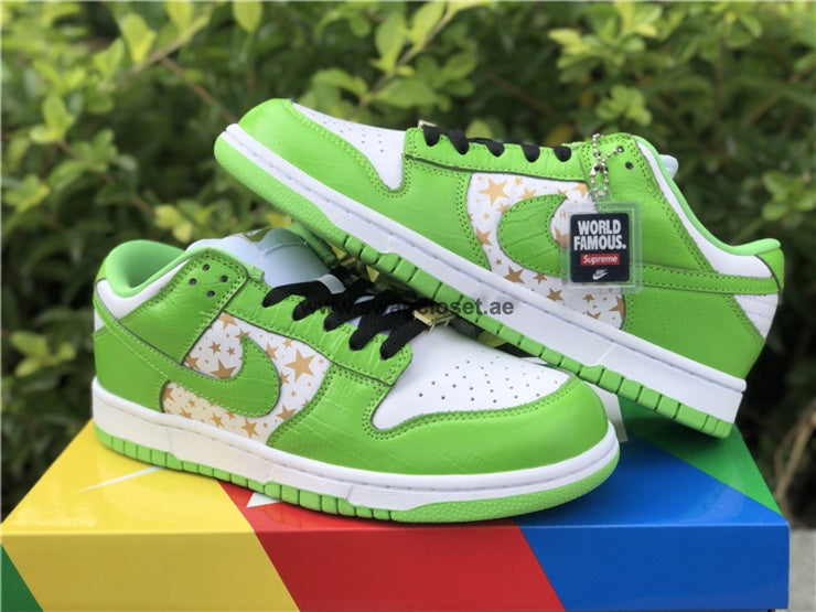 Nike SB Dunk Low x Supreme Stars Mean Green