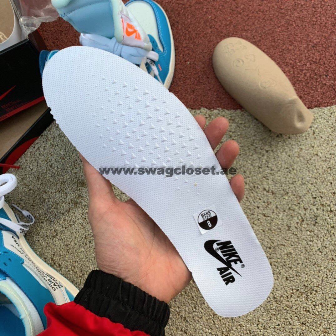 Jordan 1 Retro High Off-White "University Blue UNC"