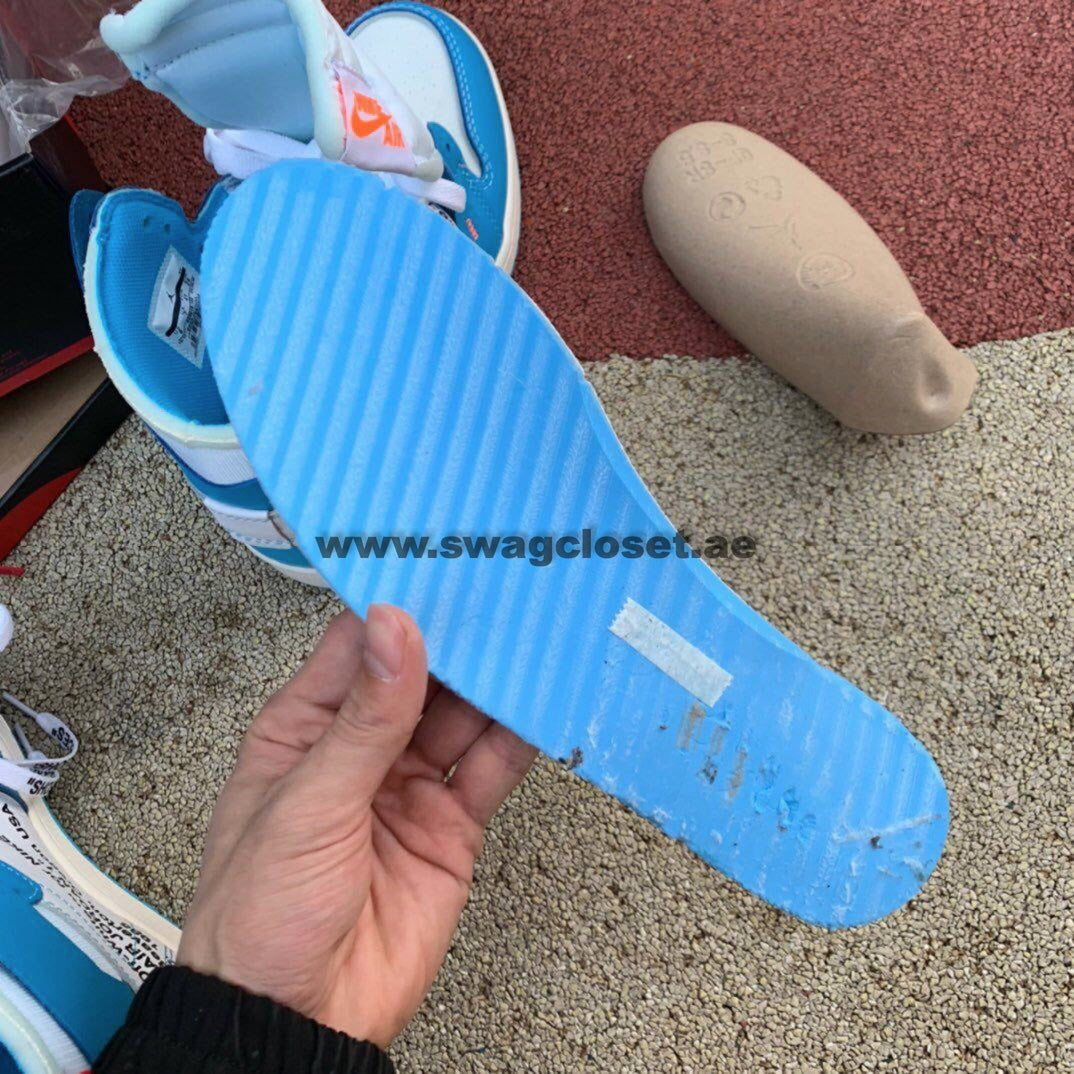 Jordan 1 Retro High Off-White "University Blue UNC"