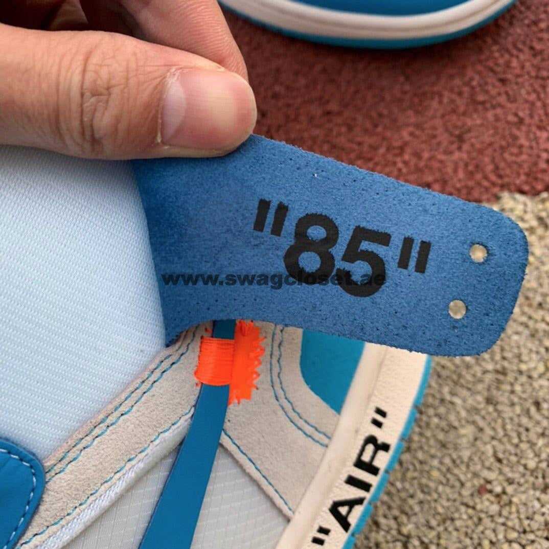 Jordan 1 Retro High Off-White "University Blue UNC"